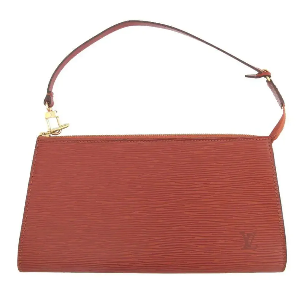 LOUIS VUITTON Brown Leather Pochette Pouch - Picture 3 of 7